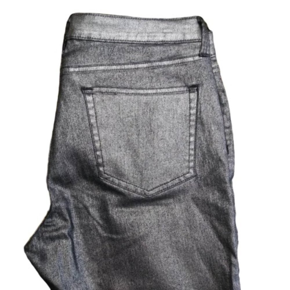 a.n.a. Silver & Black Shimmer Skinny Jeans Sz 10
